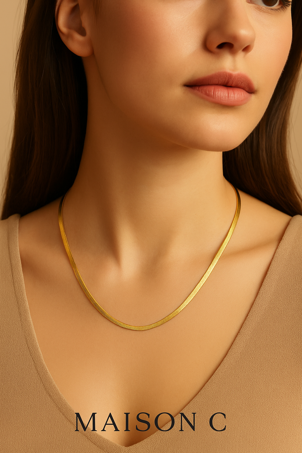 Collana “Golden Snake” – Maison C | Acciaio placcato oro 18K